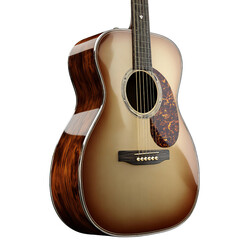 Acoustic guitar with wood grain isolated on a transparent background