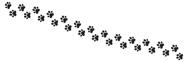 Paw print of dog isolated on transparent background. cat paw print. cat walk foot print. Paw print of dog. © Ankita