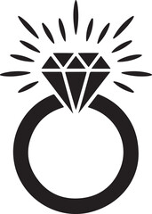 Sparkling diamond ring silhouette engagement ring wedding ring