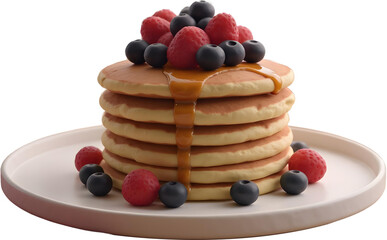 pancakes with berries