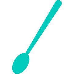 Teal Spoon Isolated On White Background With Transparent Background For Easy Editing Teal Kitchen Utensil For Serving Food Or Measuring Ingredients