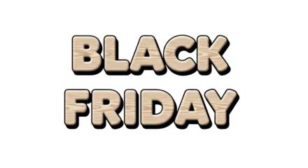 Black Friday Deal: Bold typography spells out Black Friday, a symbol of significant discounts and enticing offers, representing the most exciting shopping event of the year.