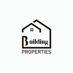 building simple logo vector, construction icon design