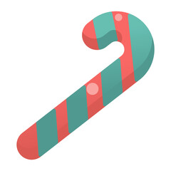 Gradient icon winter of an candy  cane