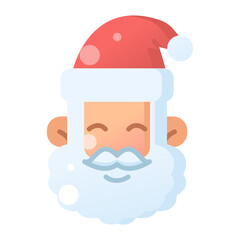 Gradient icon  winter of an santa claus