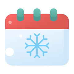 Gradient icon  winter of an winter calendar