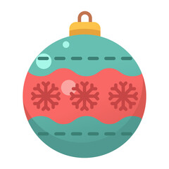 Gradient icon winter of an christmas ball