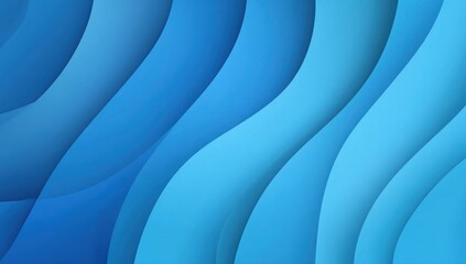 Abstract blue background with overlapping curved layers and gradient shading