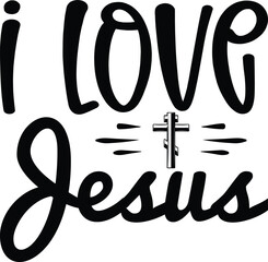 Express your faith with a vibrant i love jesus design
