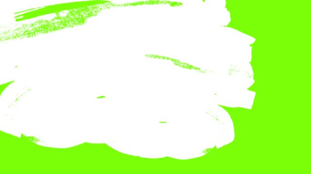 Hand drawn brush elements pack on green screen background.
