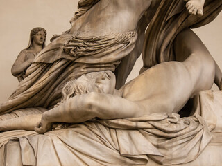 Italia, Toscana, Firenze, Statue nella Loggia dei Lanzi.