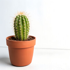Mini Cactus in Terracotta Pot: Small Spiky Succulent Plant