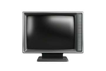 Classic retro black-and-white CRT television

