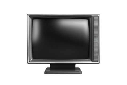 Classic retro black-and-white CRT television
