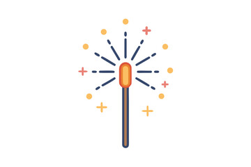 clustered sparkler icon three small sparklers