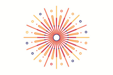 Obraz premium double layer firework burst icon two concentric rings