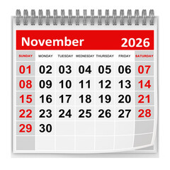 Calendar - November 2026