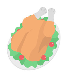  	クリスマスチキンのイラスト