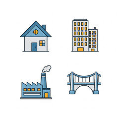 building icons set