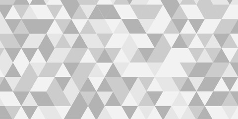 Obraz premium Seamless geometric pattern square shapes low polygon backdrop background. Abstract geometric wall tile and metal cube background triangle wallpaper. Gray and white polygonal background. 