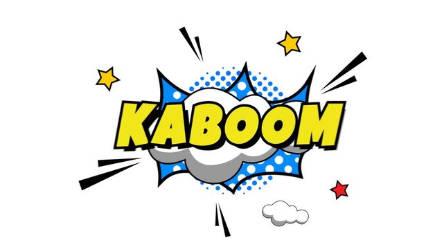 Dynamic Kaboom Comic Explosion Animation with Green Screen Option.