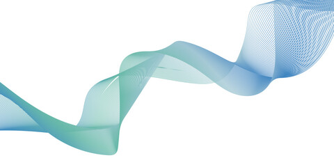 Abstract blend blue gradient wave lines and technology background. Background lines wave abstract stripe design. White background, mesh abstract, vector gradient line soft blend.	