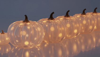 Glowing Pumpkin Decorations for Halloween and Autumn Festive Season