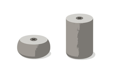 Isometric set of cylindrical and spherical smart speakers for wireless home automation technology