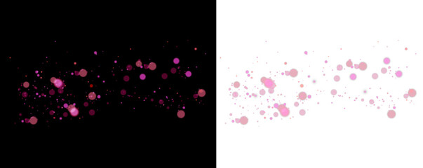 glitter wave abstract illustration. stars dust trail sparkling particles isolated on transparent background. Magic concept. PNG.