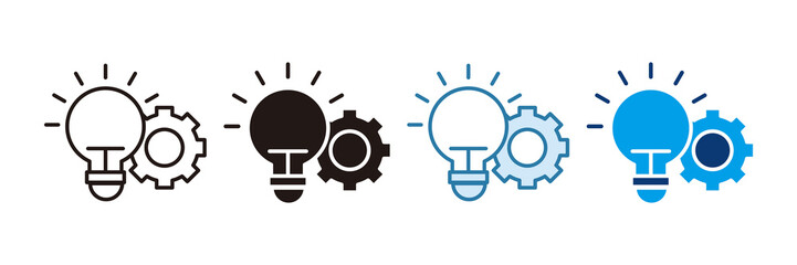 Skill Development Icon Set Multiple Style Collection