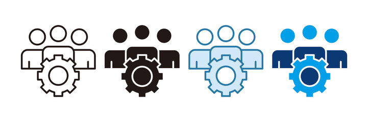 Human Capital Icon Set Multiple Style Collection