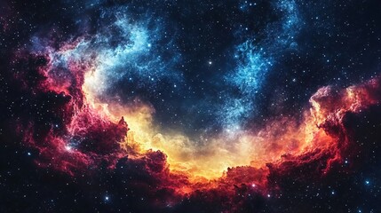 stunning colorful nebula in deep space with stars and cosmic dust for astronomy and space exploration themes