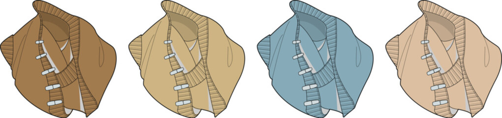 Illustration of stingray variations in color, perfect for marine life designs and educational resources