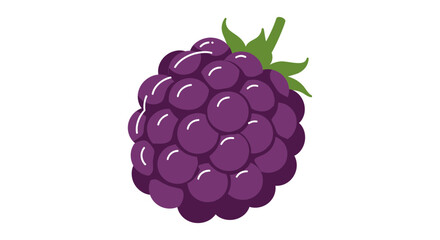 Vibrant Illustration of a Fresh Blackberry Isolated on White Background for Design Projects