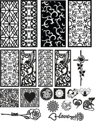 Collection of Decorative Laser Cut Screen Designs panel