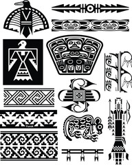 Collection of Indigenous Pacific Northwest and Native American Art Motifs