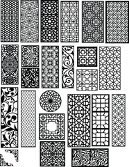 Geometric and Ornamental Laser Cut Panel Designs pattern