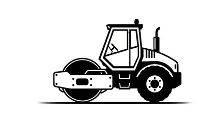 Naklejka premium steamroller symbol