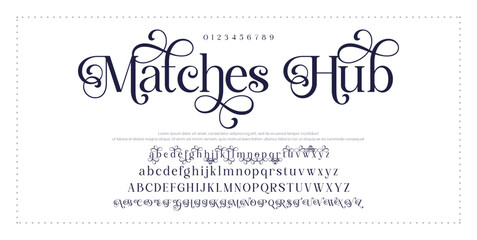 Elegant alphabet letters font logo. Typography luxury classic lettering serif italic fonts decorative wedding vintage retro logos. vector illustration.