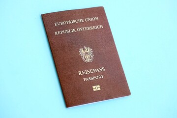 Austria Passport Light Blue Paper