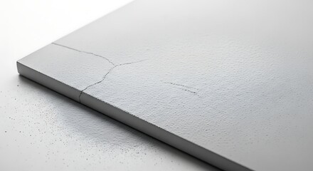 Vector illustration of a cracked grey surface with a rough texture, showing signs of damage and decay, isolated on white background