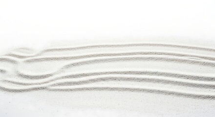 Vector illustration of zen garden sand with raked lines creating a peaceful and serene pattern isolated on white background