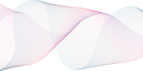 Vector abstract flowing wavy lines. Digital motion element for modern design. vector illustration