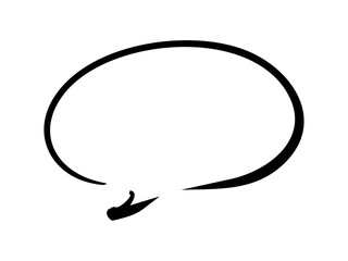 ペンの手書き吹き出し_黒