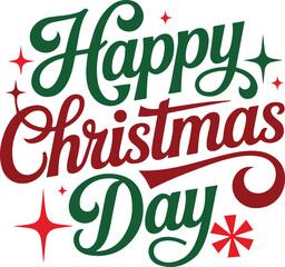 Fototapeta premium Christmas day typography design for t shirt