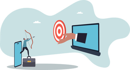 Remarketing or behavioral retargeting in digital advertising, online ads that will follow target audience across all using devices,about a man and his life.