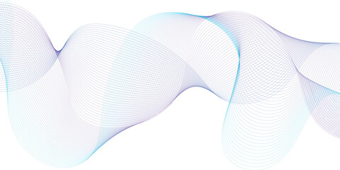 Abstract wavy lines background. Purple blue color gradient. Vector abstract flowing wavy lines. Digital motion element for modern design.