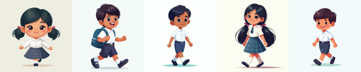 an student happy going to school