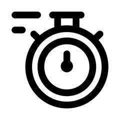 Stopwatch icon showing a precise timer device for tracking time in sports, workouts, and activities
