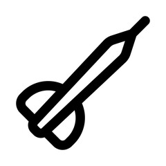 Darts icon showing multiple pointed projectiles aimed at a target for precision and competitive play